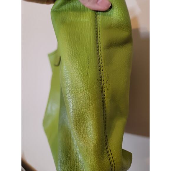 Michael Kors Jet Set Tote Bag Apple Green Leather Snap Closure Shopping Work - Picture 14 of 16